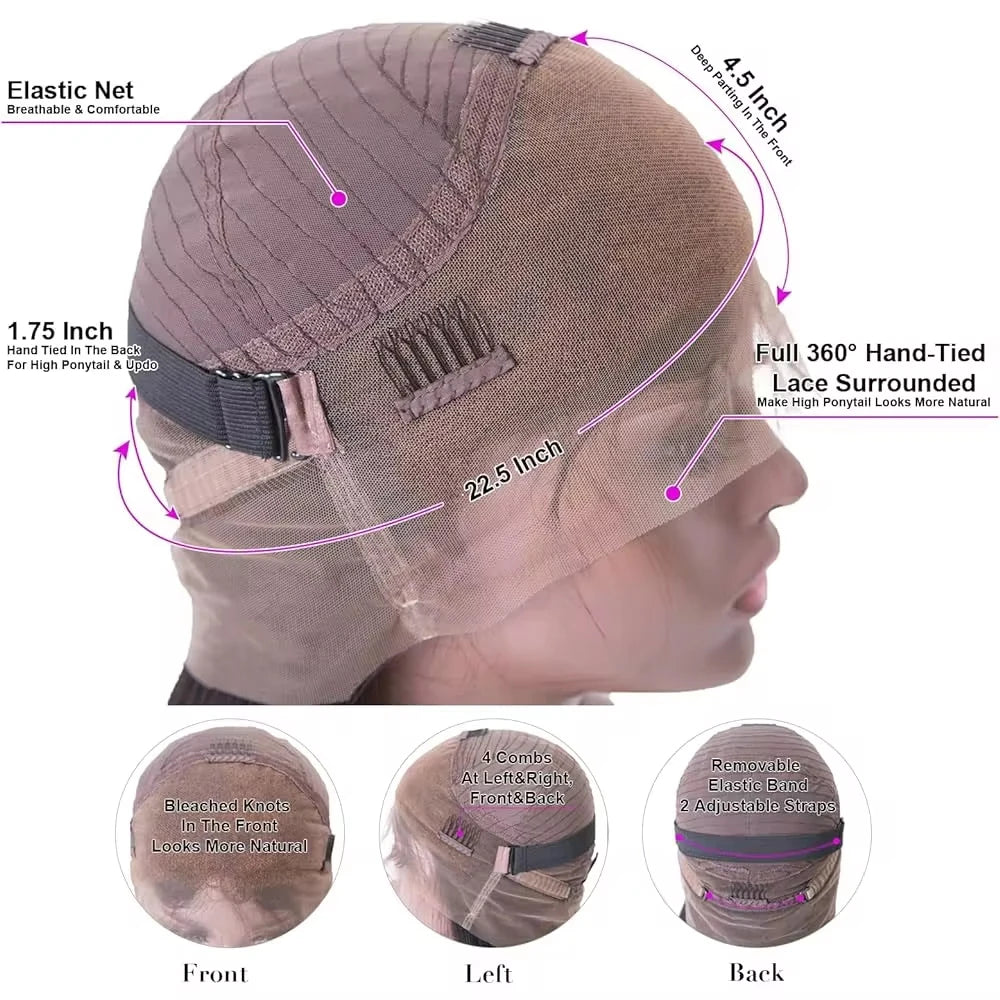 250 Density Deep Curly Wave 360 human hair