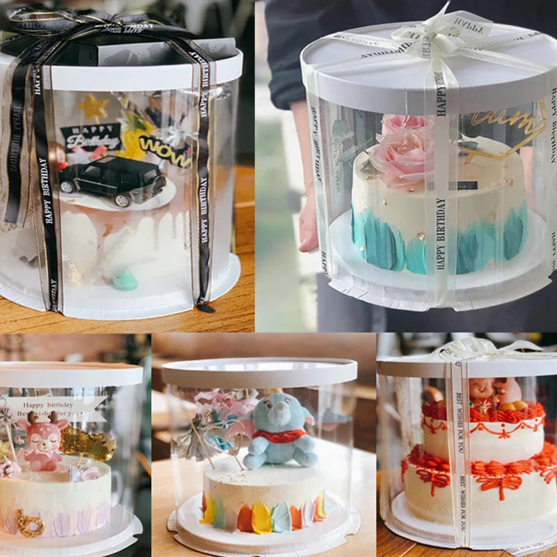 Boîtes à gâteau transparentes.