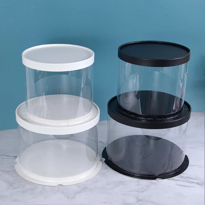 Boîtes à gâteau transparentes.
