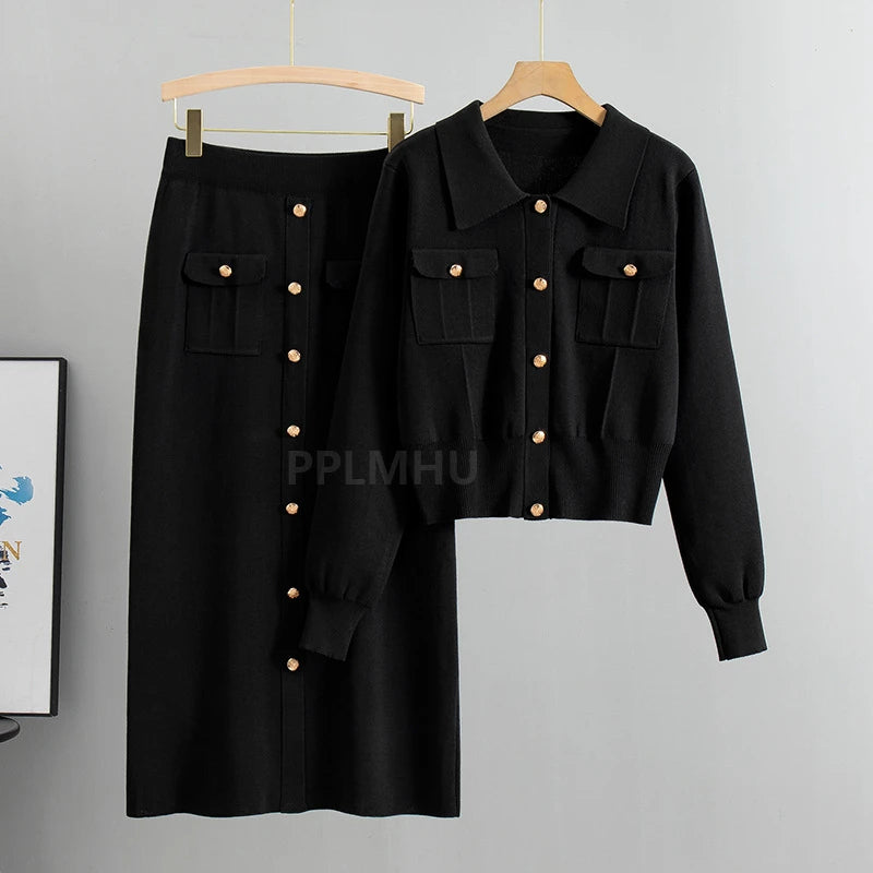 Ensemble tricot coréen pour femmes