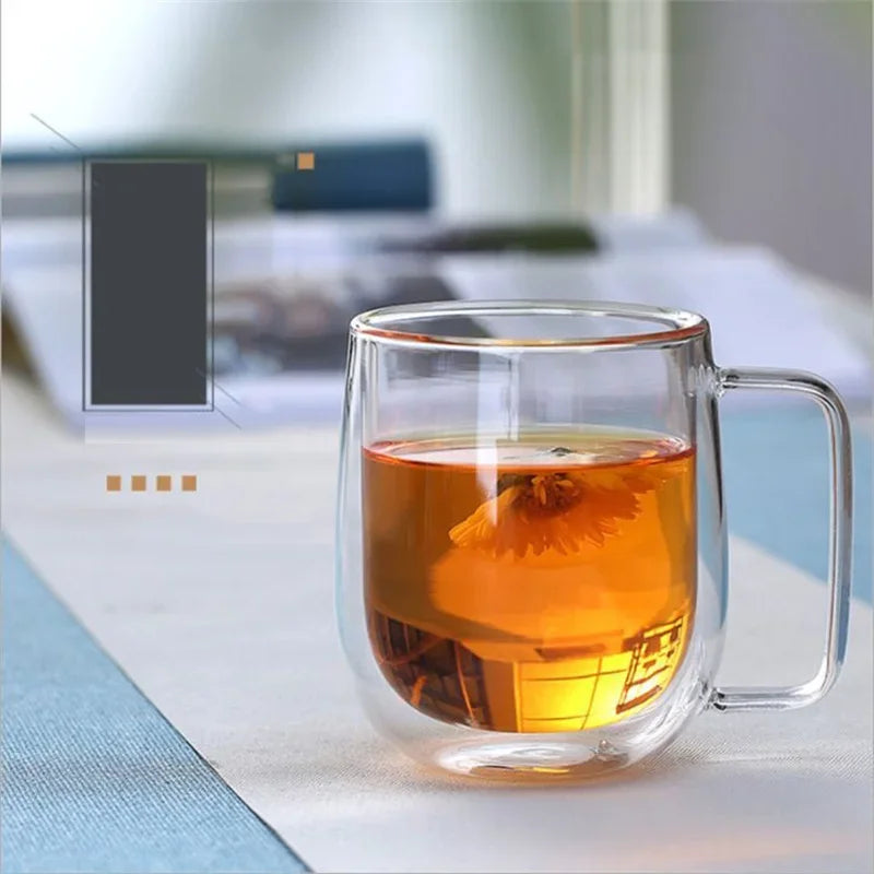 Tasse en Verre Borosilicate Résistant à la Chaleur.