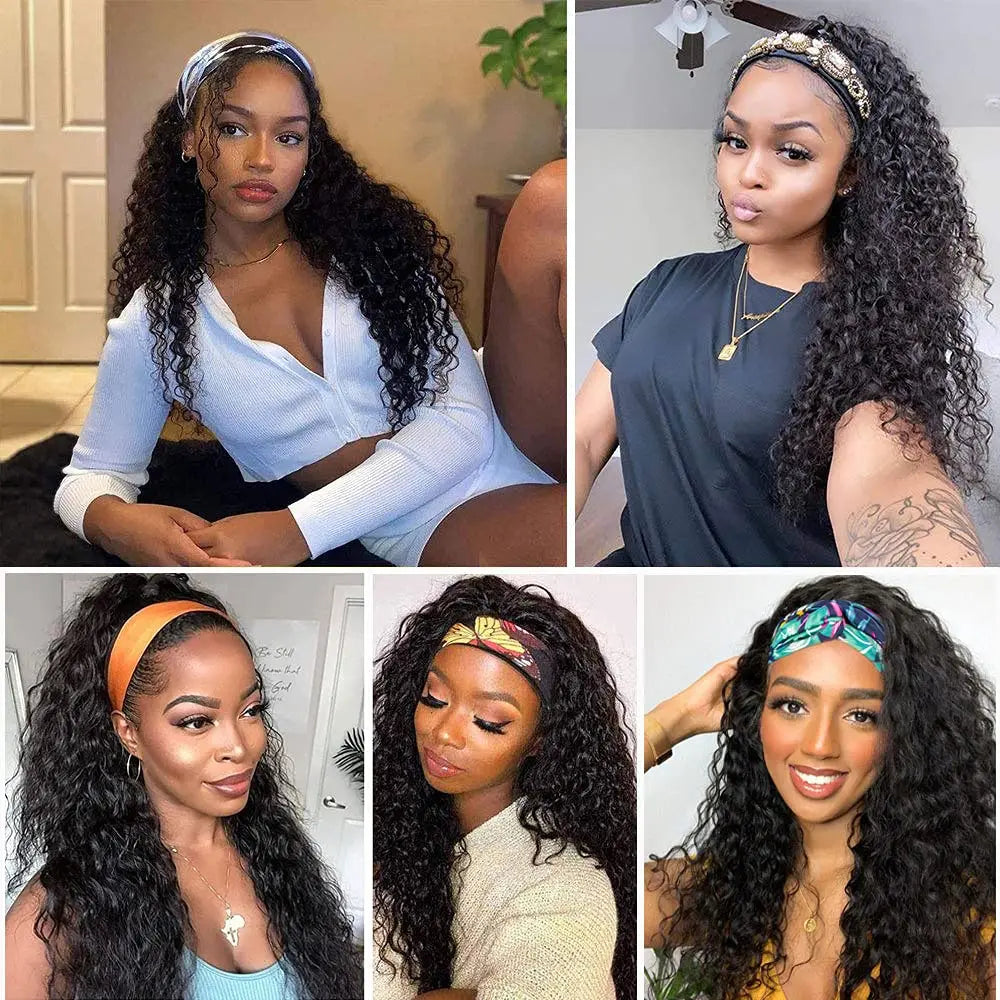 Perruque bando synthetique curly