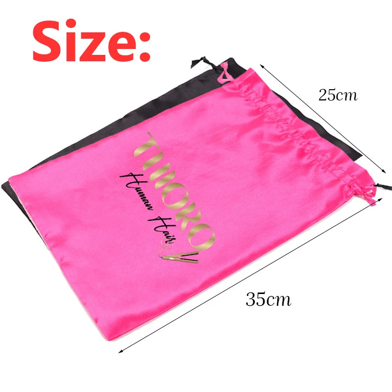 Sacs en satin personnalisés avec logo