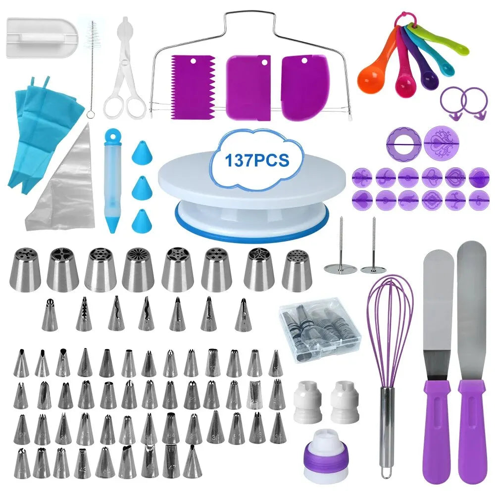 Kit complet de décoration de gâteaux comprenant 137 pièces