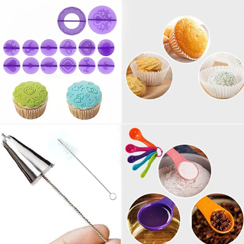 Kit complet de décoration de gâteaux comprenant 137 pièces