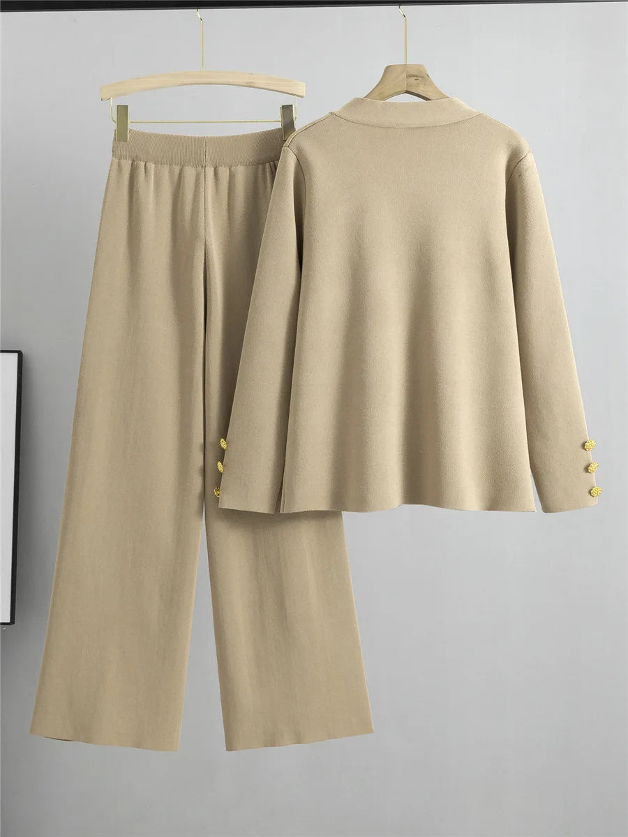 Set cardigan à col en V