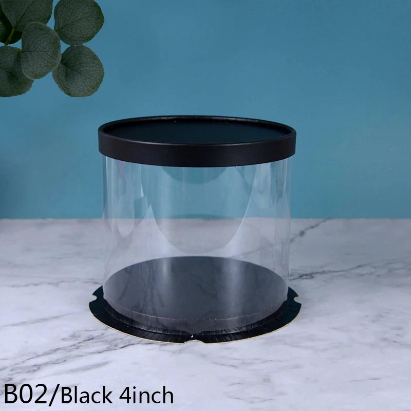 Boîtes à gâteau transparentes.