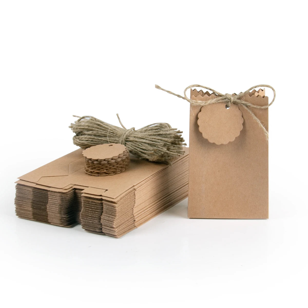 Lot de 10/20/30 sacs cadeaux rétro en papier kraft DIY