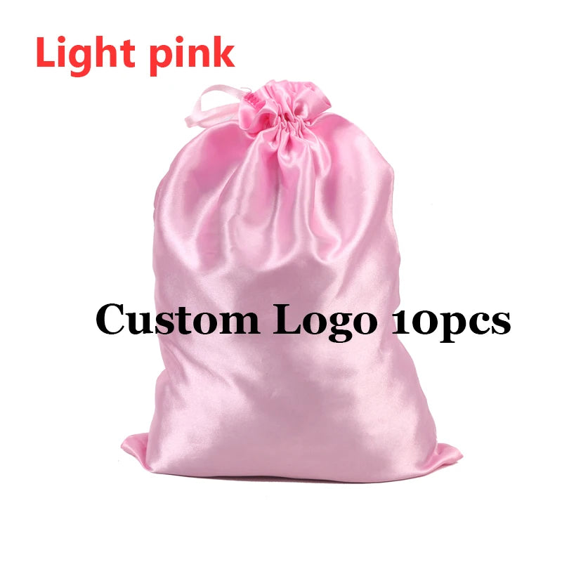 Sacs en satin personnalisés avec logo