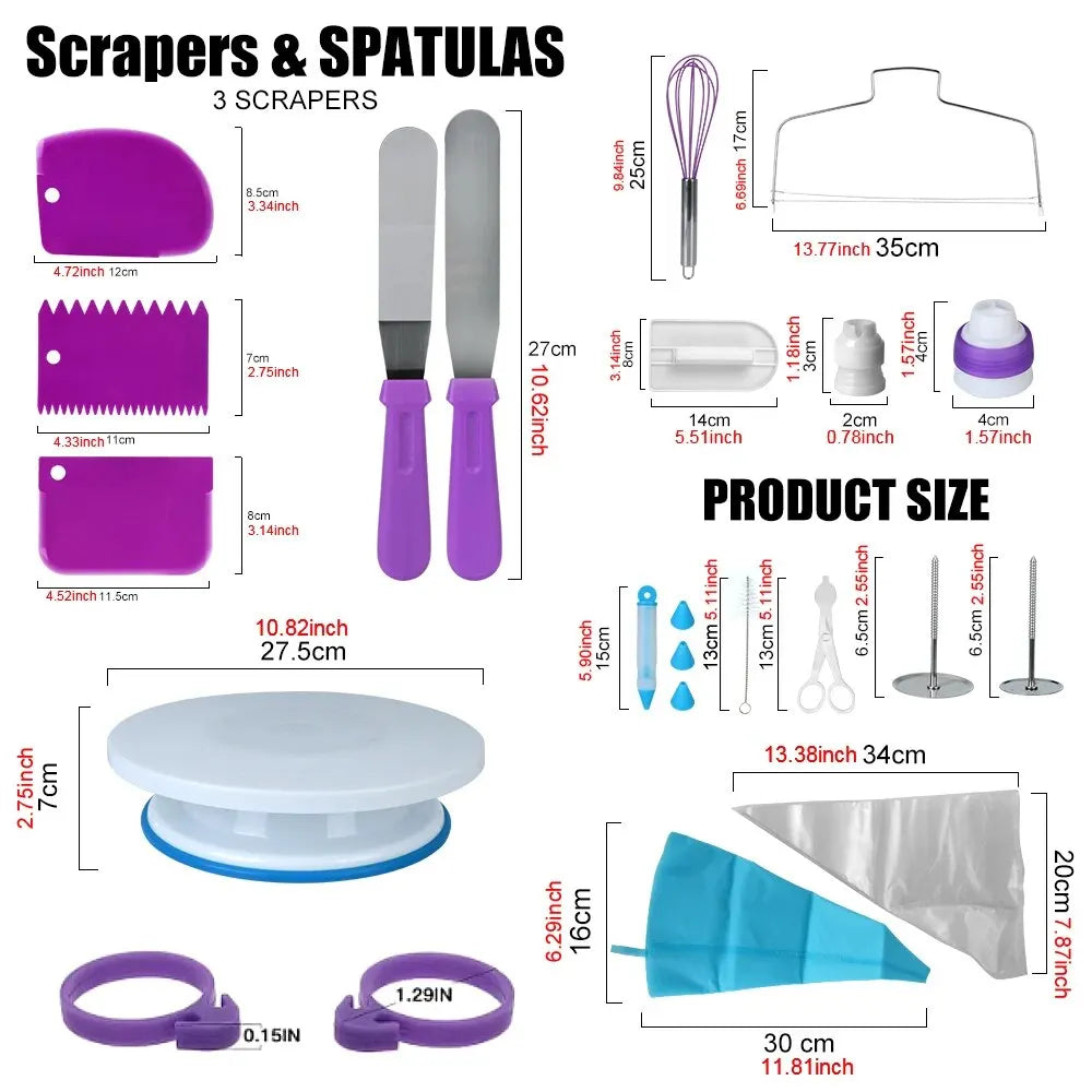 Kit complet de décoration de gâteaux comprenant 137 pièces