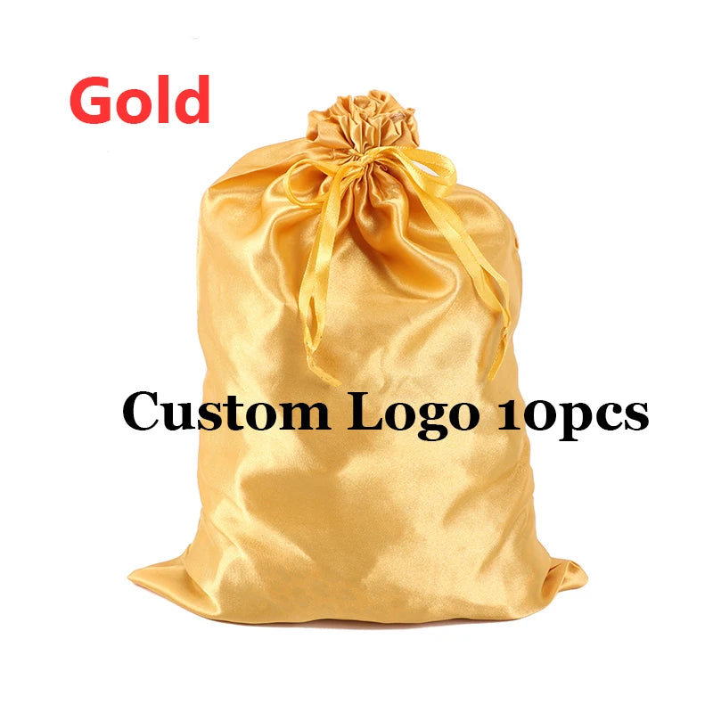 Sacs en satin personnalisés avec logo