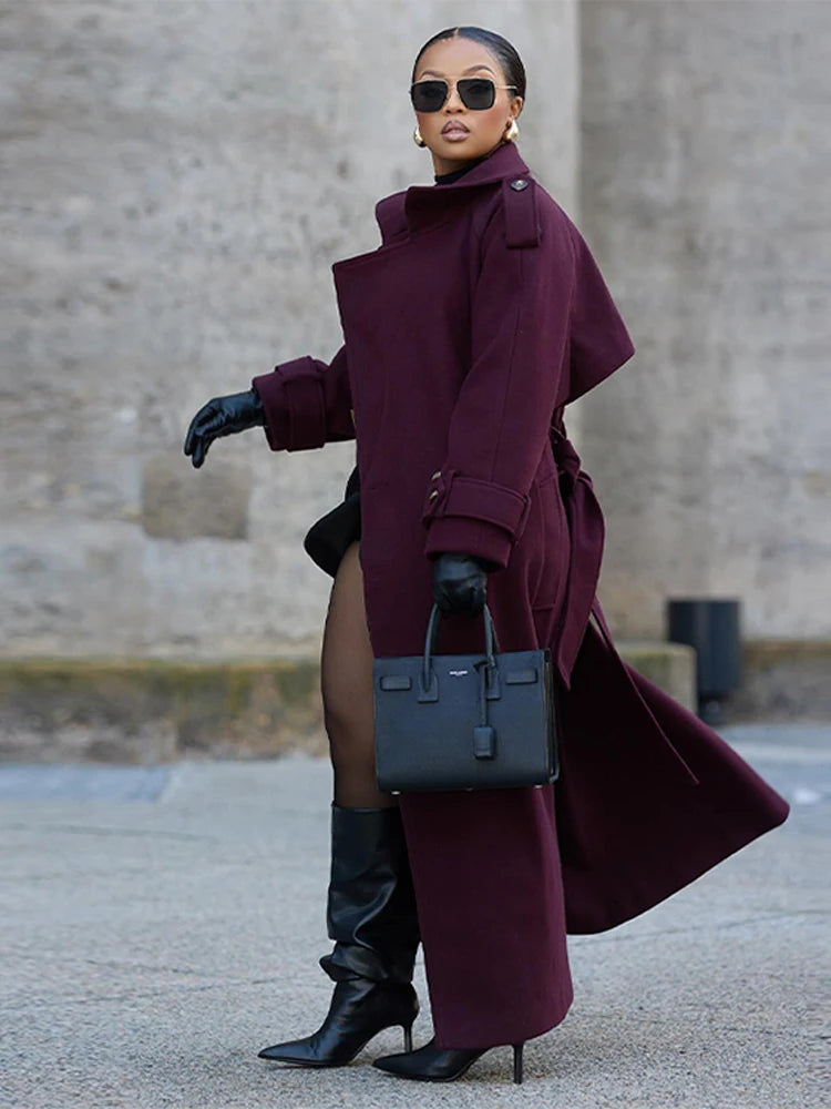 Manteau vintage à double boutonnage