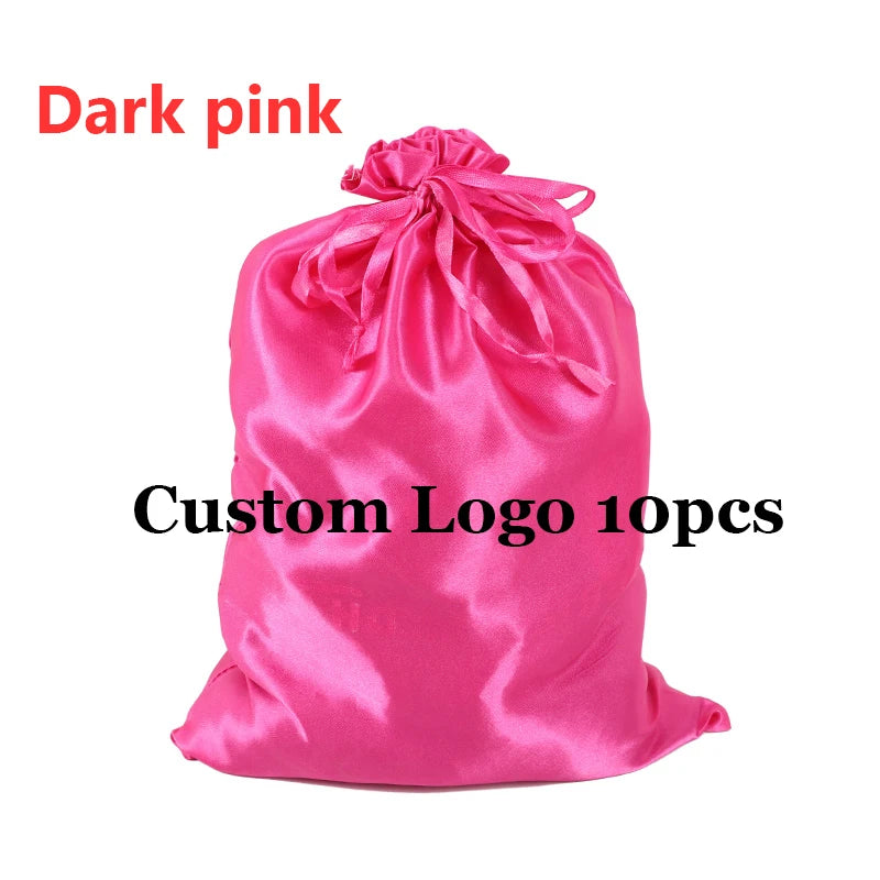Sacs en satin personnalisés avec logo