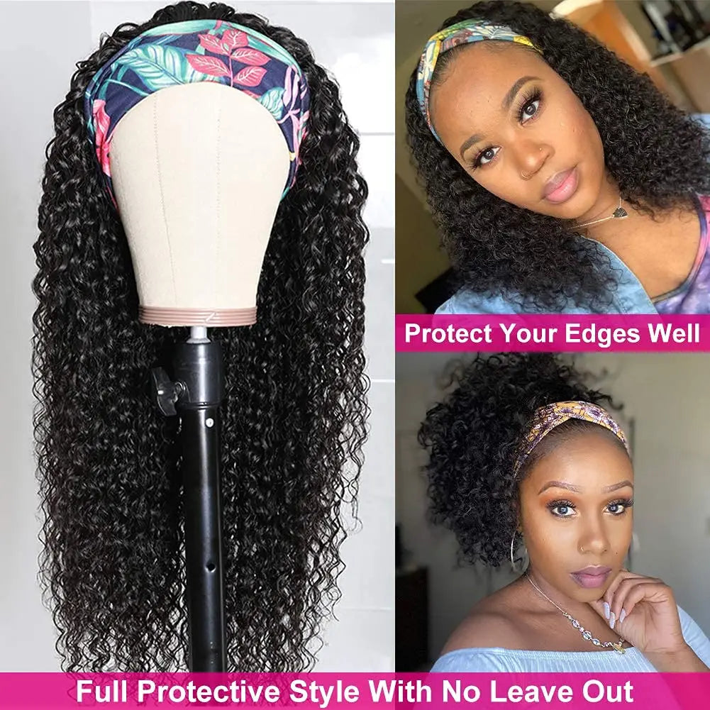 Perruque bando Human Hair Water Wave
