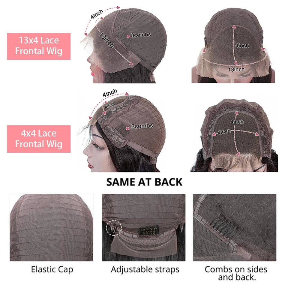 Perruque frontale lisse 13x4 .