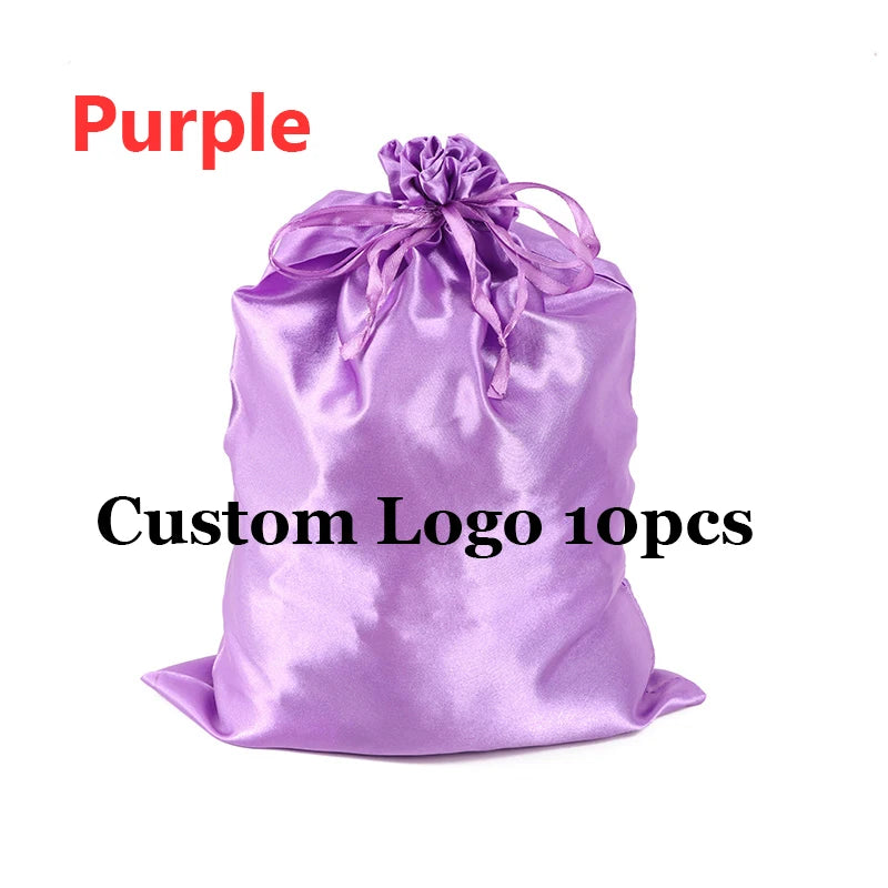 Sacs en satin personnalisés avec logo