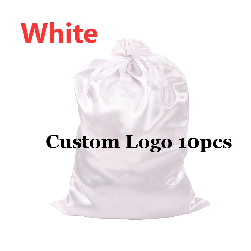 Sacs en satin personnalisés avec logo