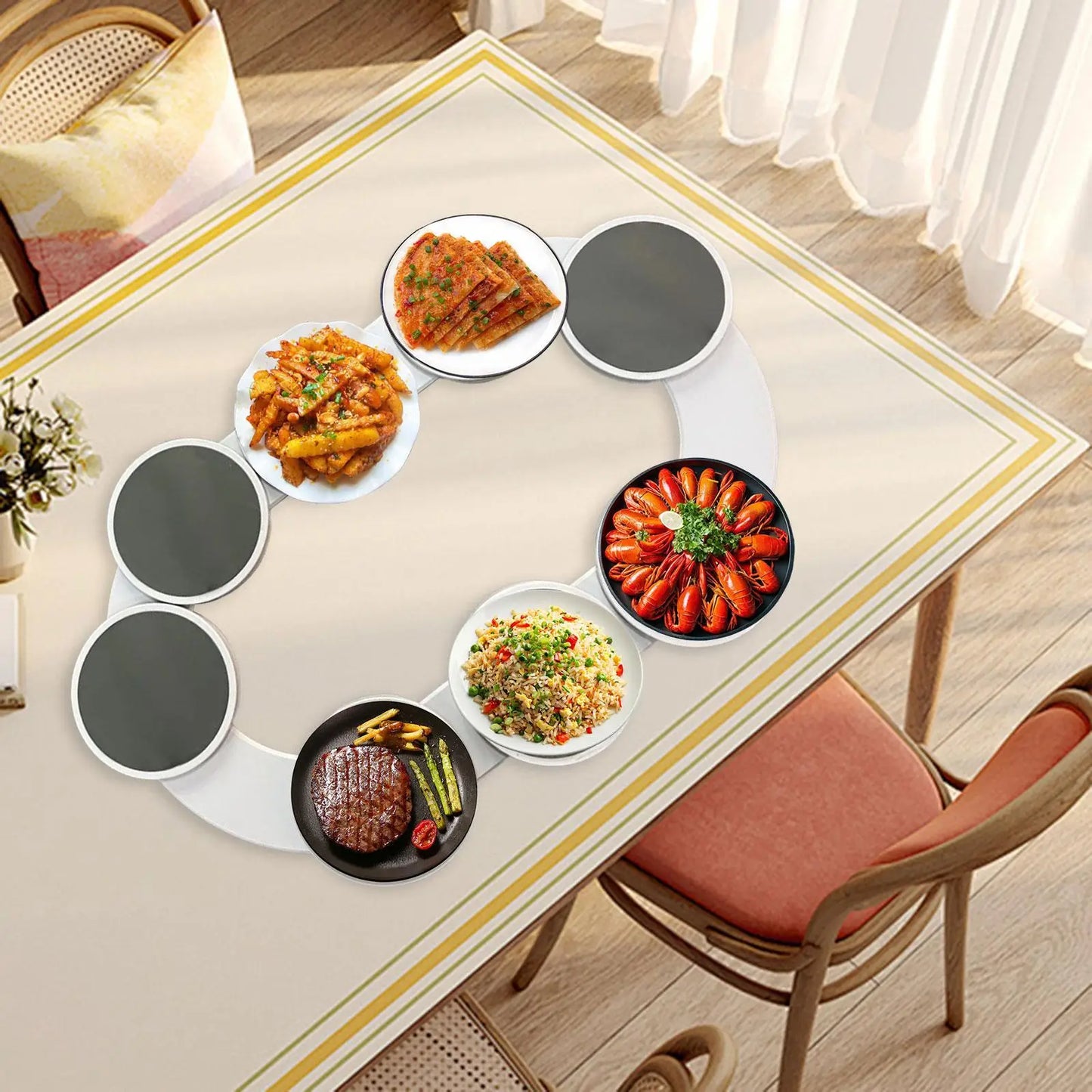 Plateau rotatiof pour table de dîner