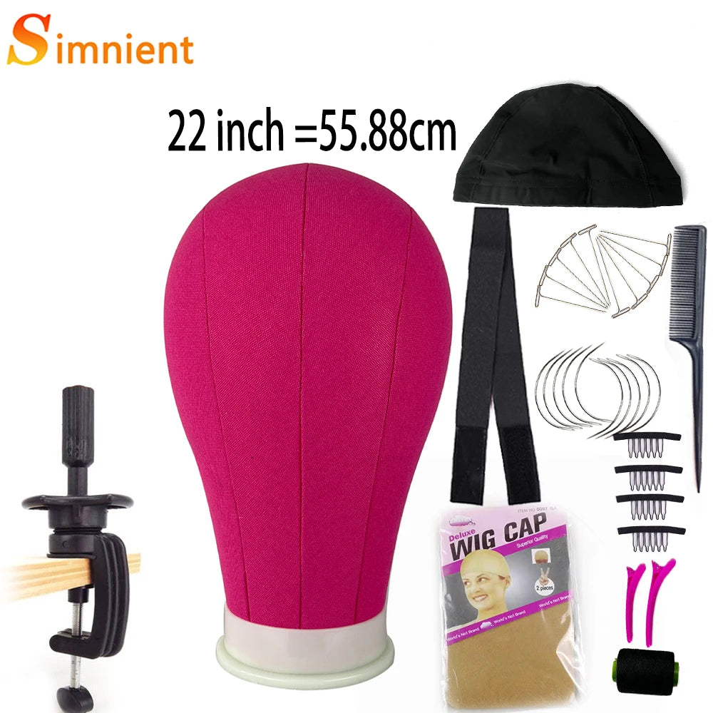 Tête d'entraînement pour mannequin, épingles en T gratuites et un kit d'installation de perruques
