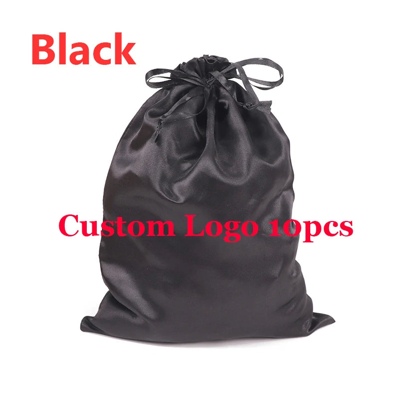 Sacs en satin personnalisés avec logo