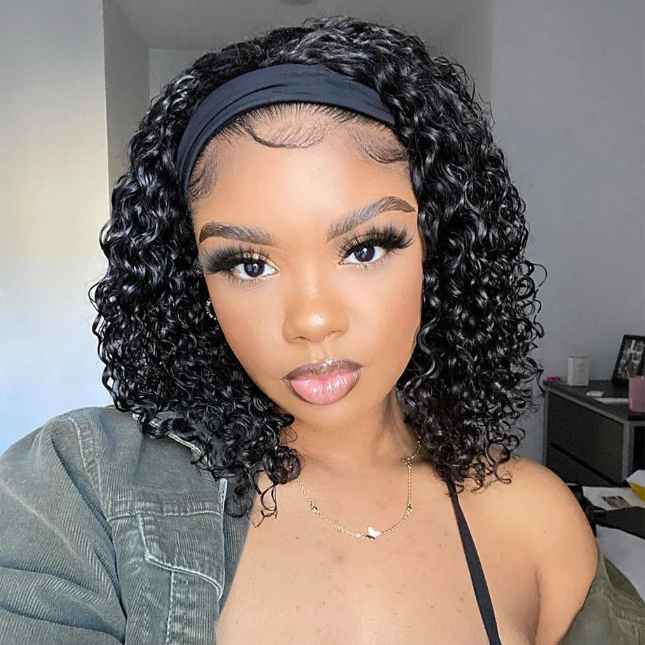 Perruque bando Brazilian Kinky Curly human hair