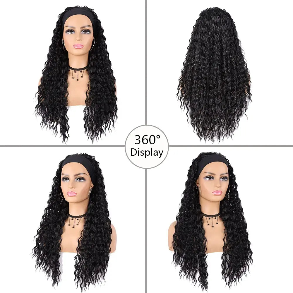 Perruque bando synthetique curly
