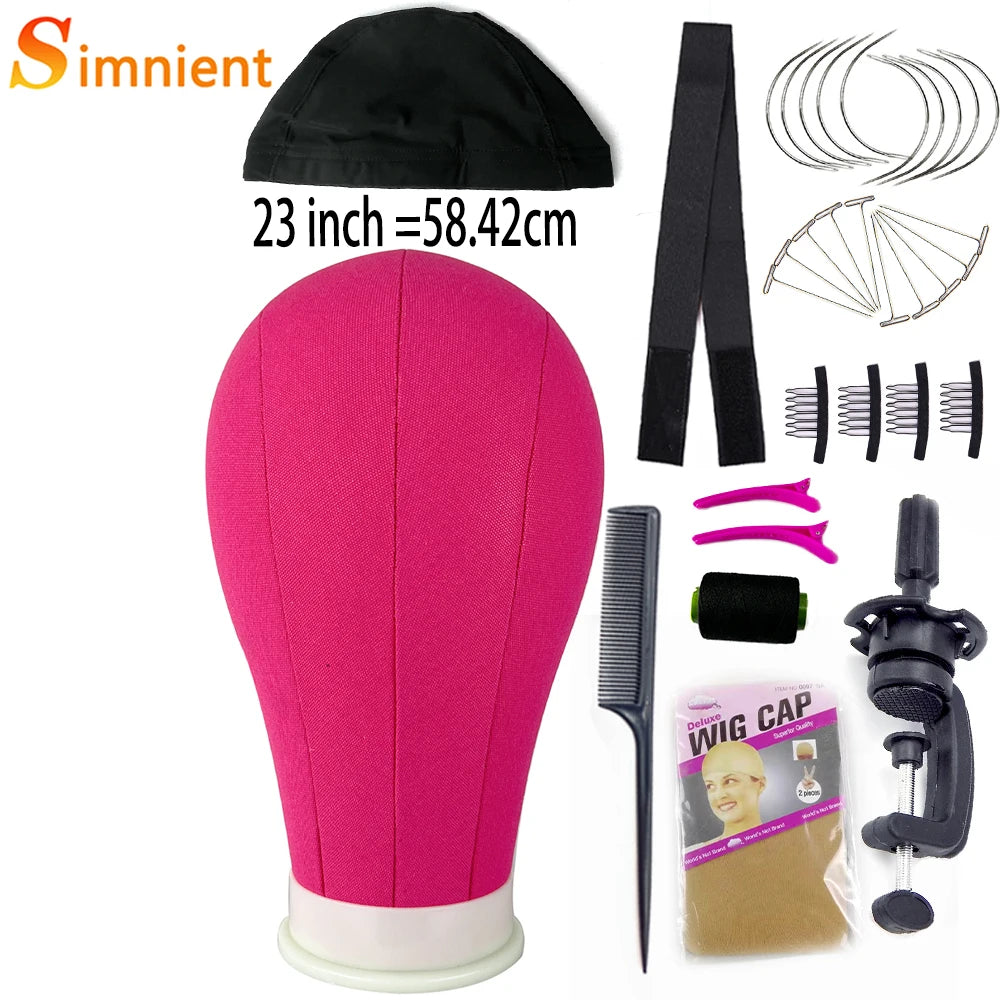 Tête d'entraînement pour mannequin, épingles en T gratuites et un kit d'installation de perruques