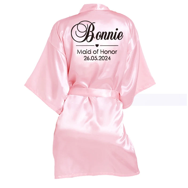 Peignoir de mariage personnalisé