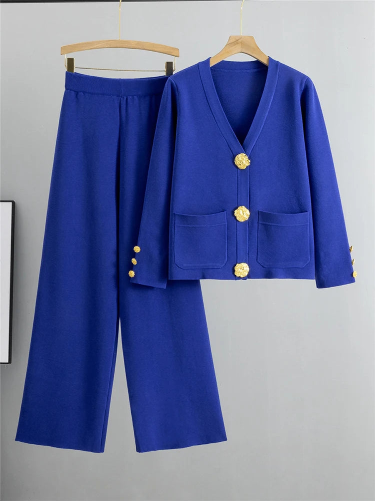 Set cardigan à col en V