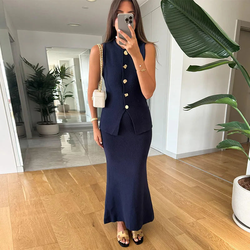 Ensemble élégant en maille pour femmes