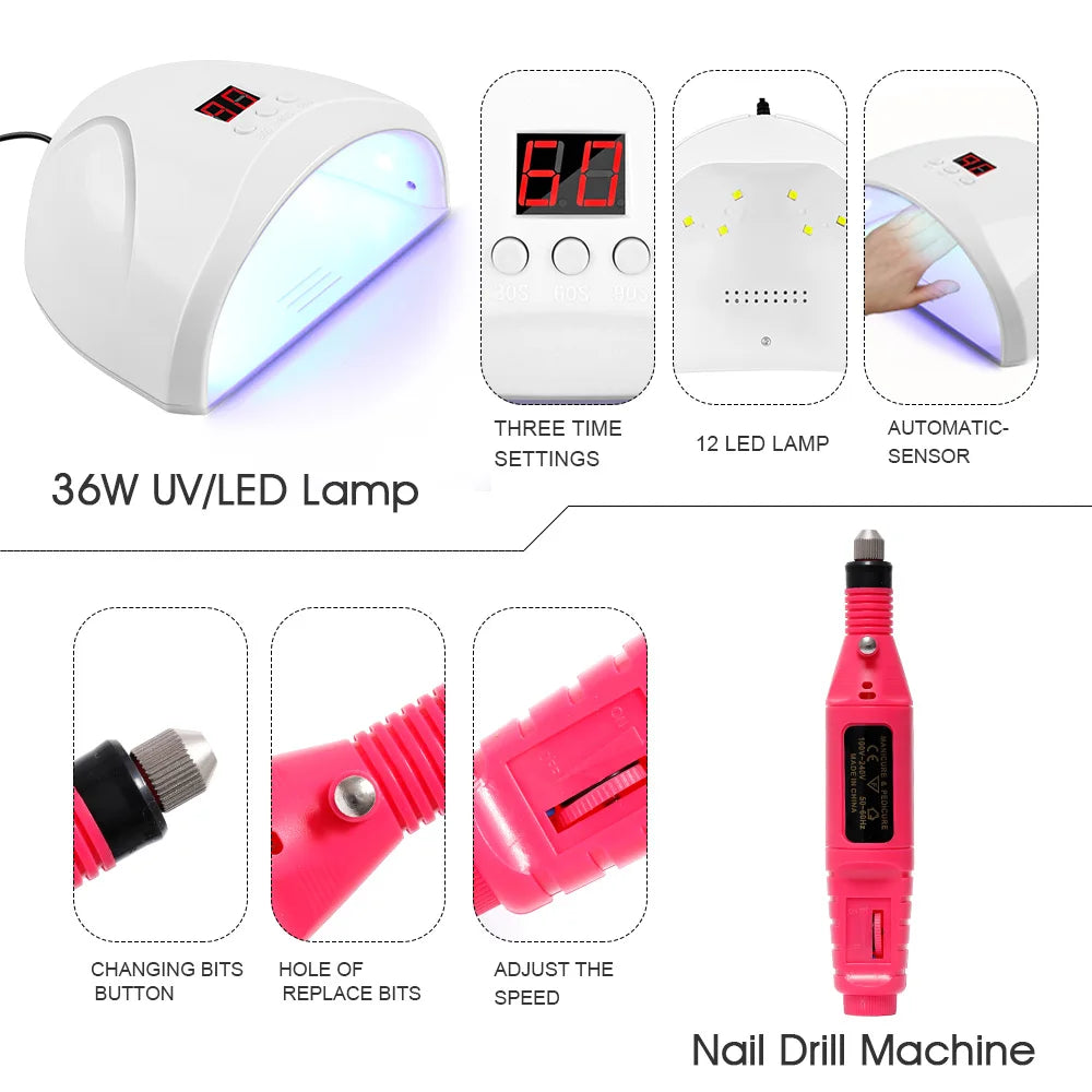 Coffret manucure avec vernis gel