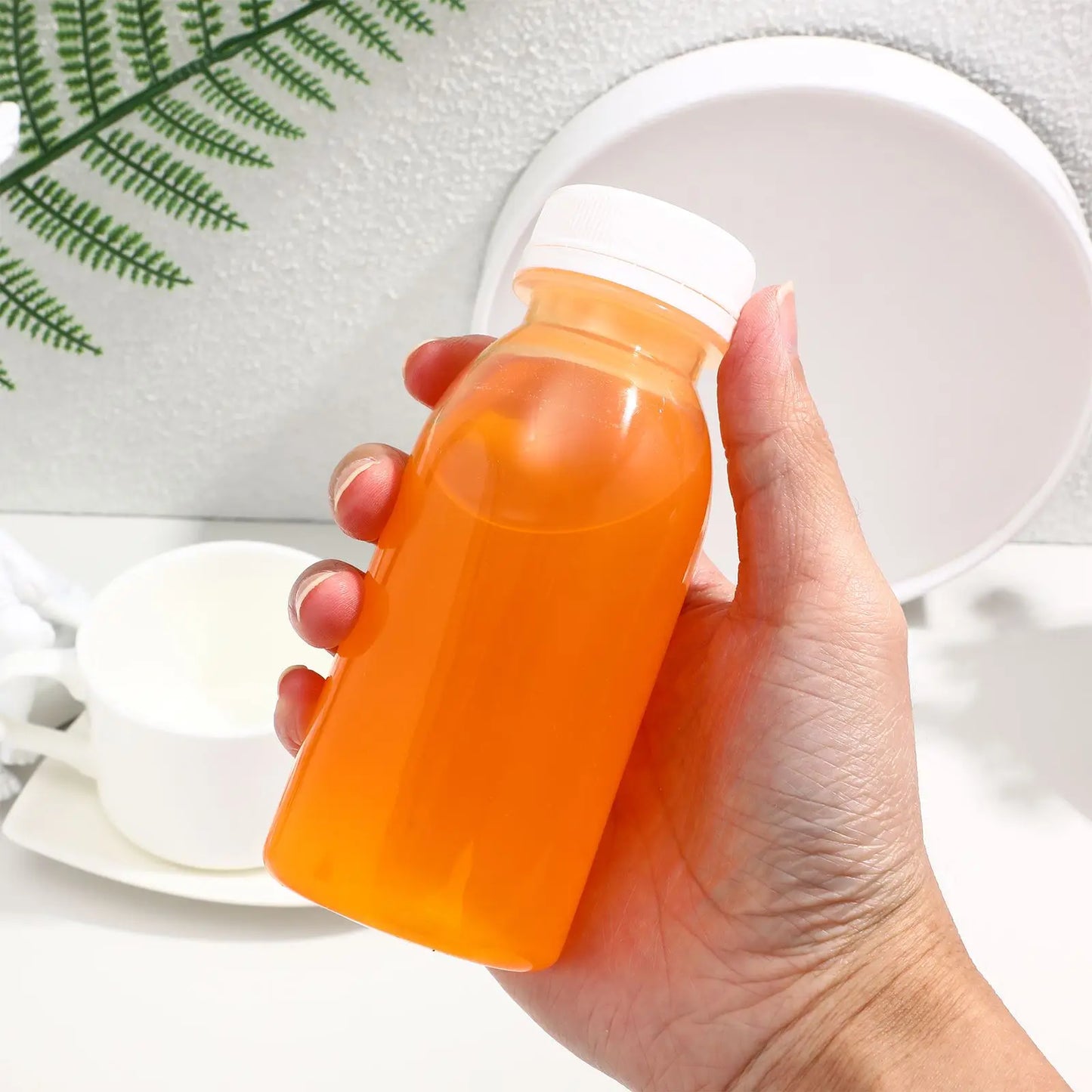 Lot de 10 Bouteilles en Plastique Transparentes (200/250/300/350ml)