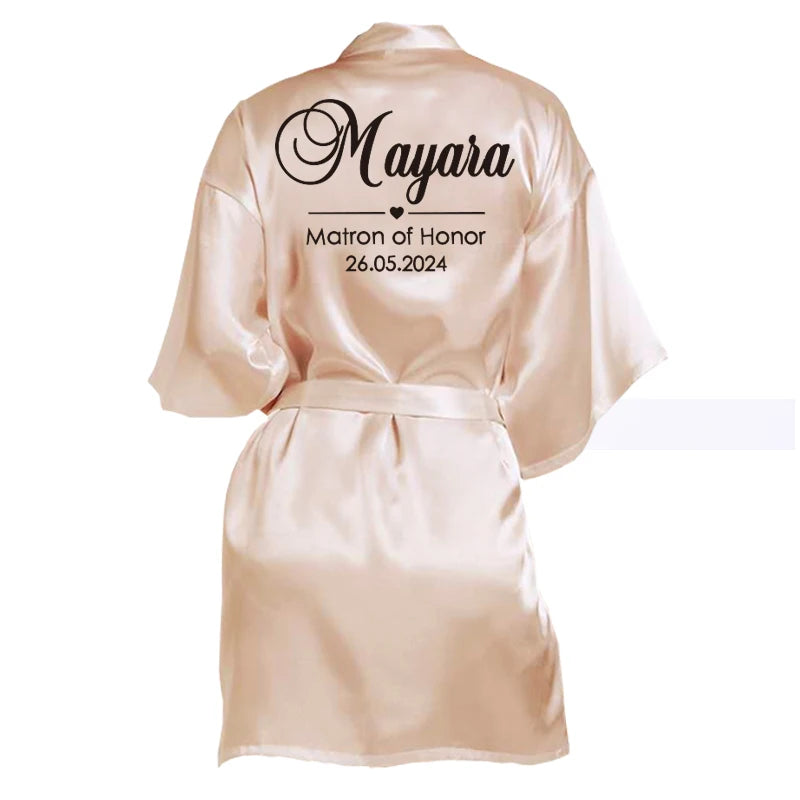 Peignoir de mariage personnalisé