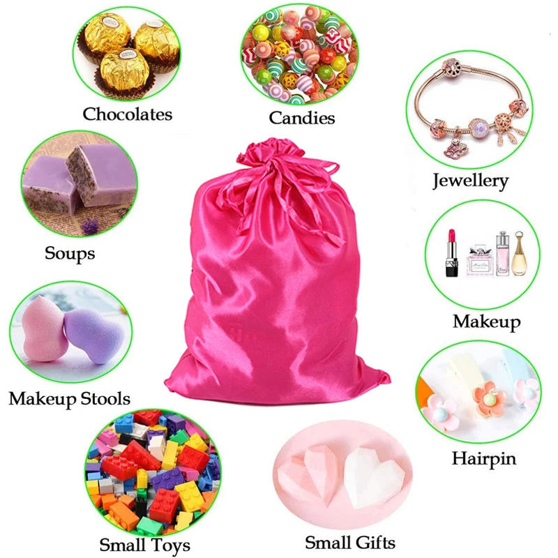 Sacs en satin personnalisés avec logo