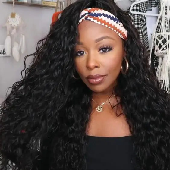 Perruque bando Human Hair Kinky Curly