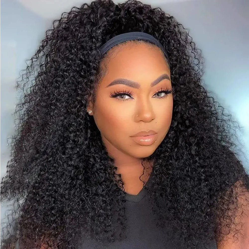 Perruque bando Human Hair Kinky Curly