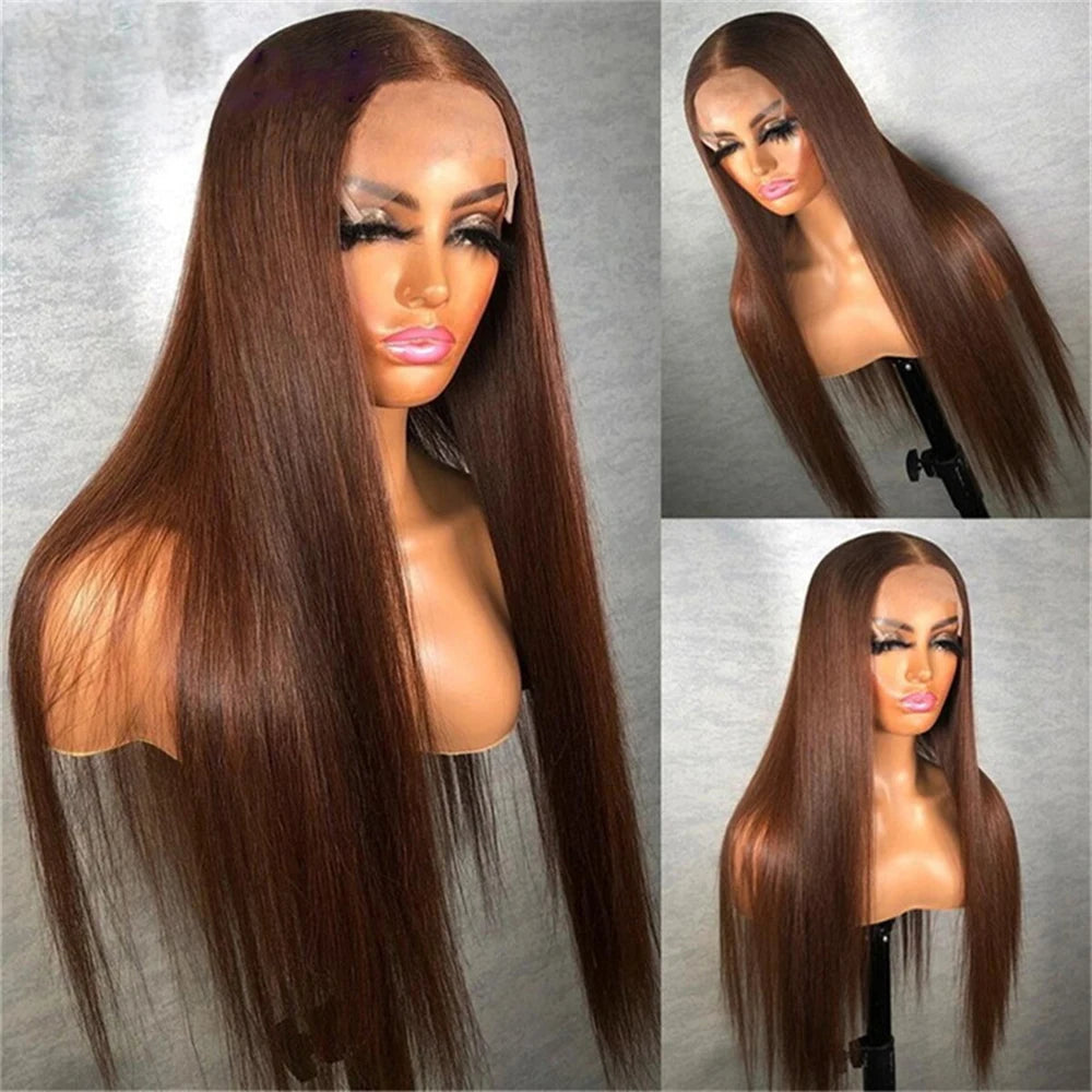 Cheveux Humains Couleur Chocolat Marron