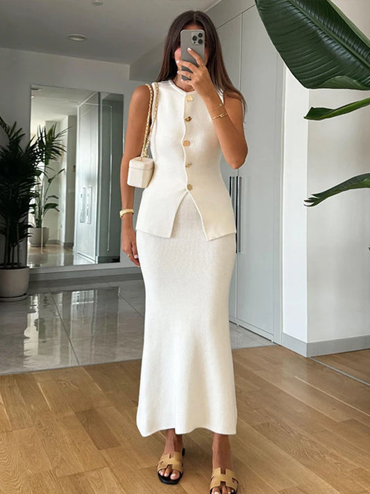 Ensemble élégant en maille pour femmes