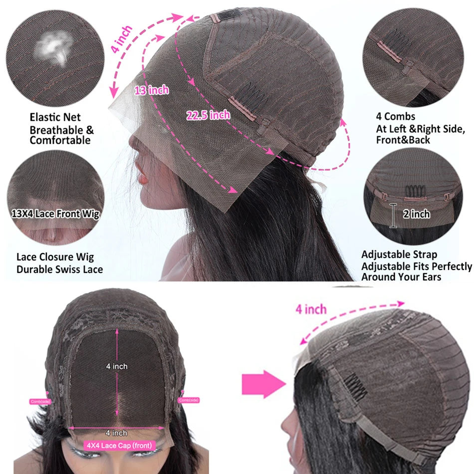 Perruque Frontale Kinky Straight.