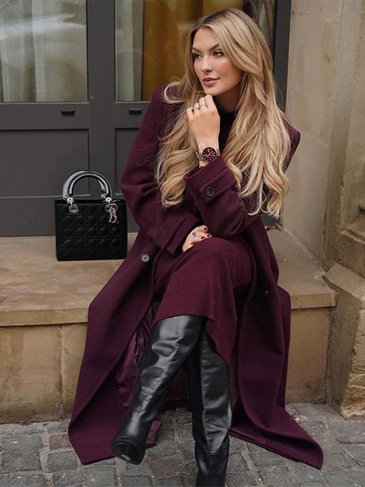 Manteau vintage à double boutonnage