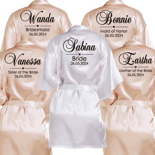 Peignoir de mariage personnalisé