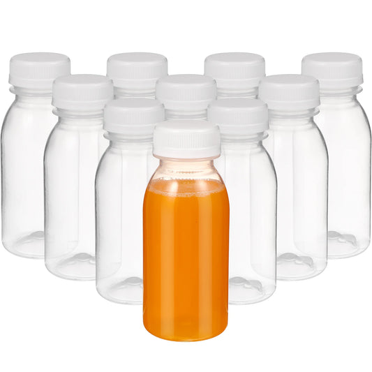 Lot de 10 Bouteilles en Plastique Transparentes (200/250/300/350ml)