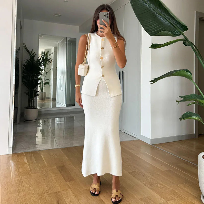 Ensemble élégant en maille pour femmes