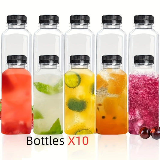 Lot de 10 Bouteilles Transparentes en Plastique pour vos boissons