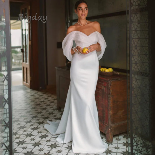Élégante robe de mariée sirène.