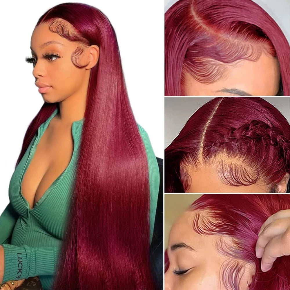 Body Wave Lace Front Wig Red HD Lace Frontal Wigs