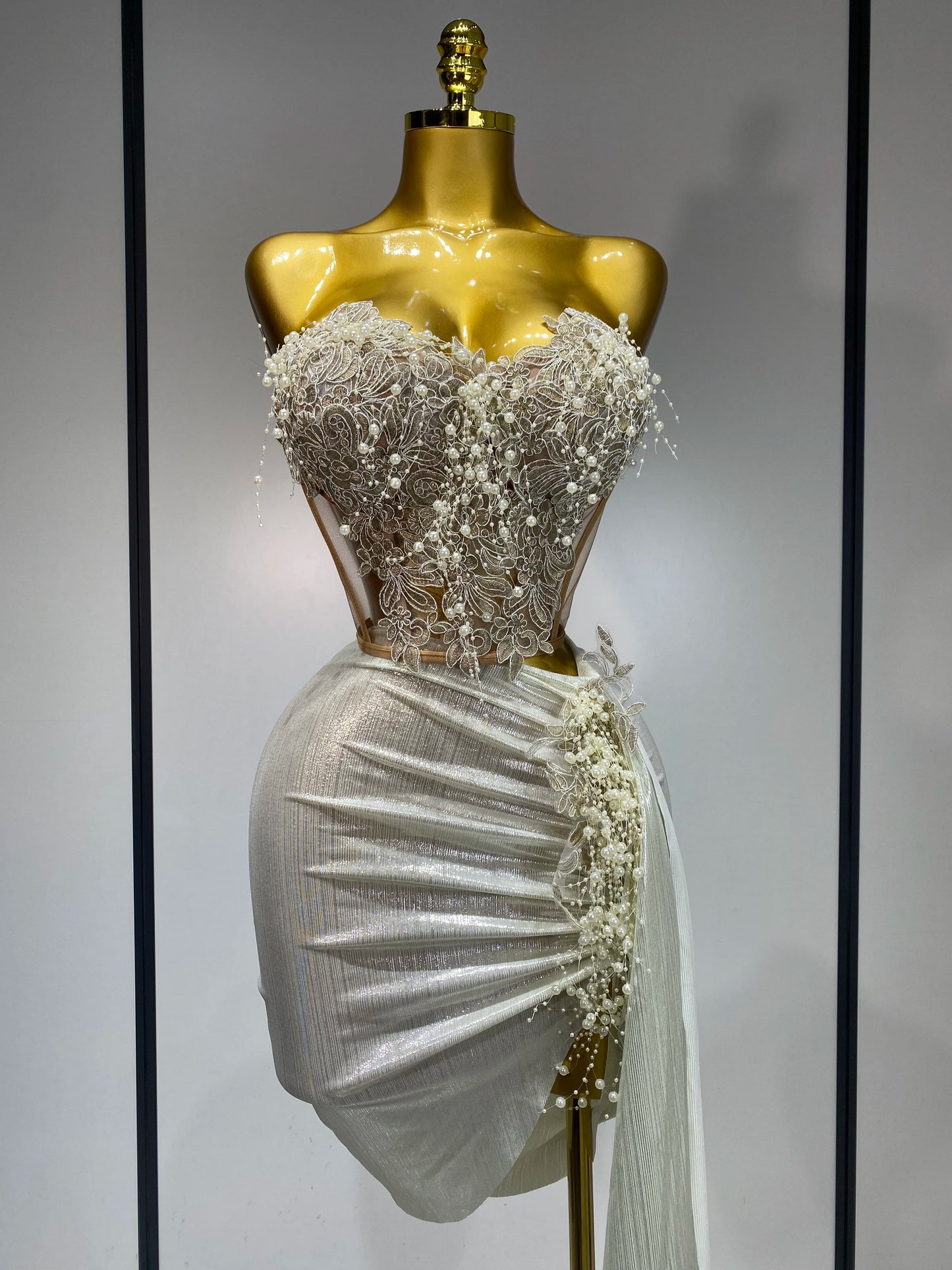Ensemble deux pièces élégant et sexy en maille transparente pour femmes