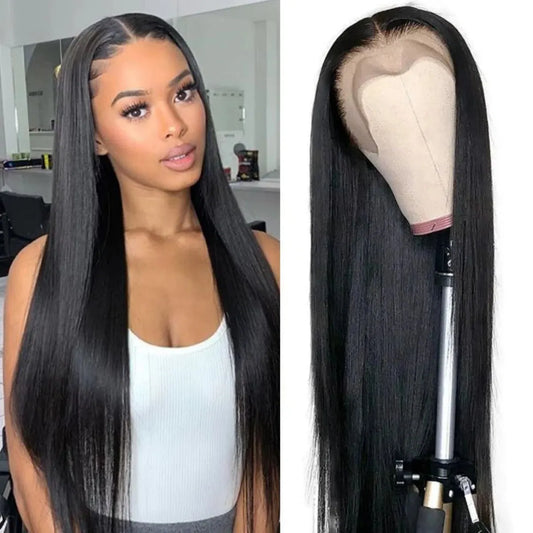 13x4 Lace Front Wigs - Perruques Lisses en Fibres Synthétiques de Haute Qualité.
