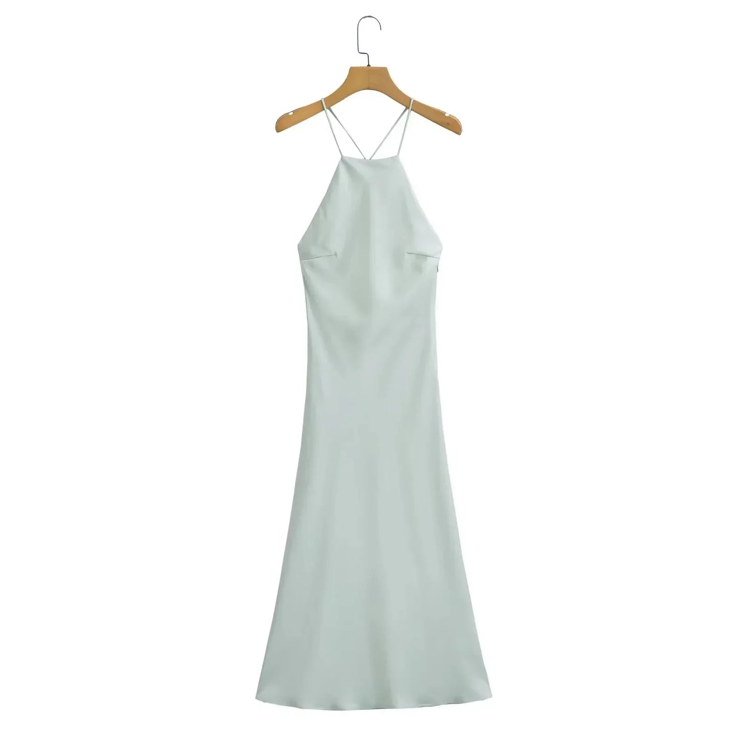 Robe sans manches en satin de soie Tanksilk