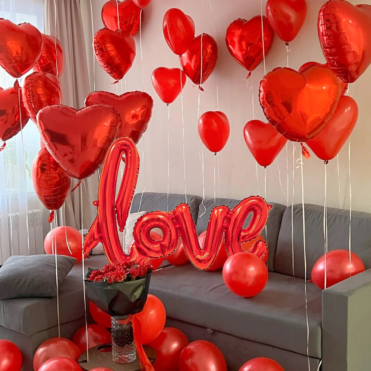 Ensemble de 407 pièces de ballons rouges+ Love